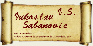 Vukoslav Šabanović vizit kartica